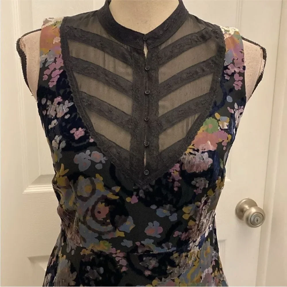 Free People Multicolor Floral Mini Dress, US4